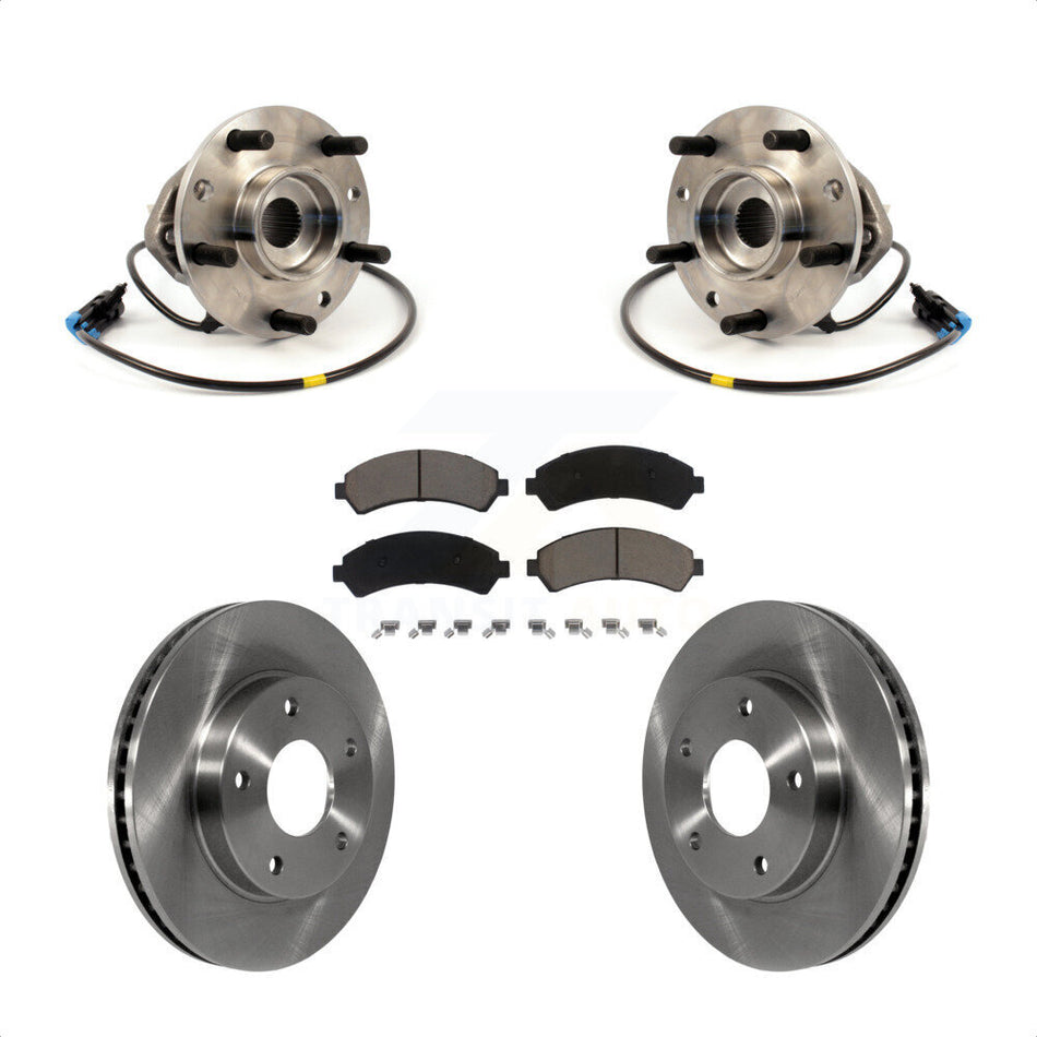 Front Hub Bearing Assembly With Disc Brake Rotors And Ceramic Pads Kit For Chevrolet S10 Blazer GMC Sonoma Jimmy Oldsmobile Bravada Isuzu Hombre KBB-122237