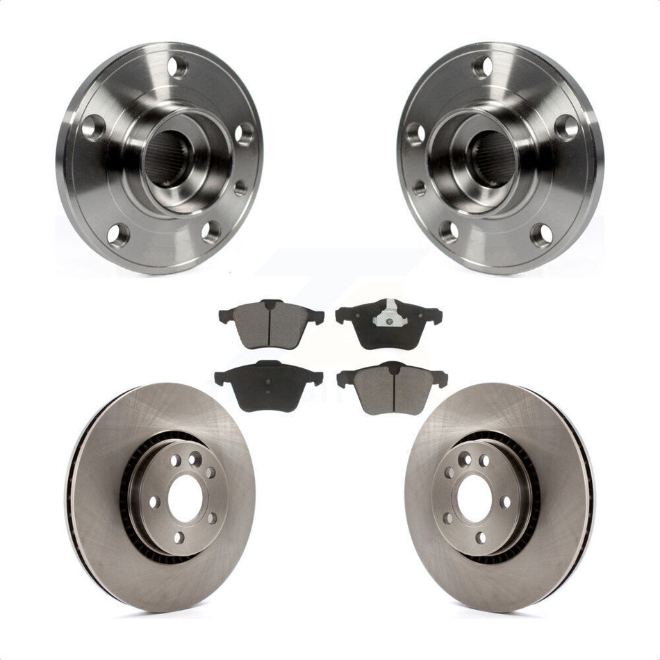 Front Hub Bearing Assembly With Disc Brake Rotors And Ceramic Pads Kit For Volvo S60 XC70 S80 V60 Cross Country V70 KBB-122241