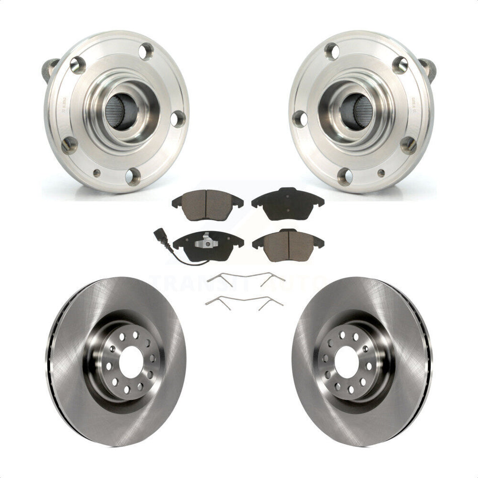 Front Hub Bearing Assembly With Disc Brake Rotors And Ceramic Pads Kit For Volkswagen CC GTI Golf Audi A3 Quattro KBB-122267