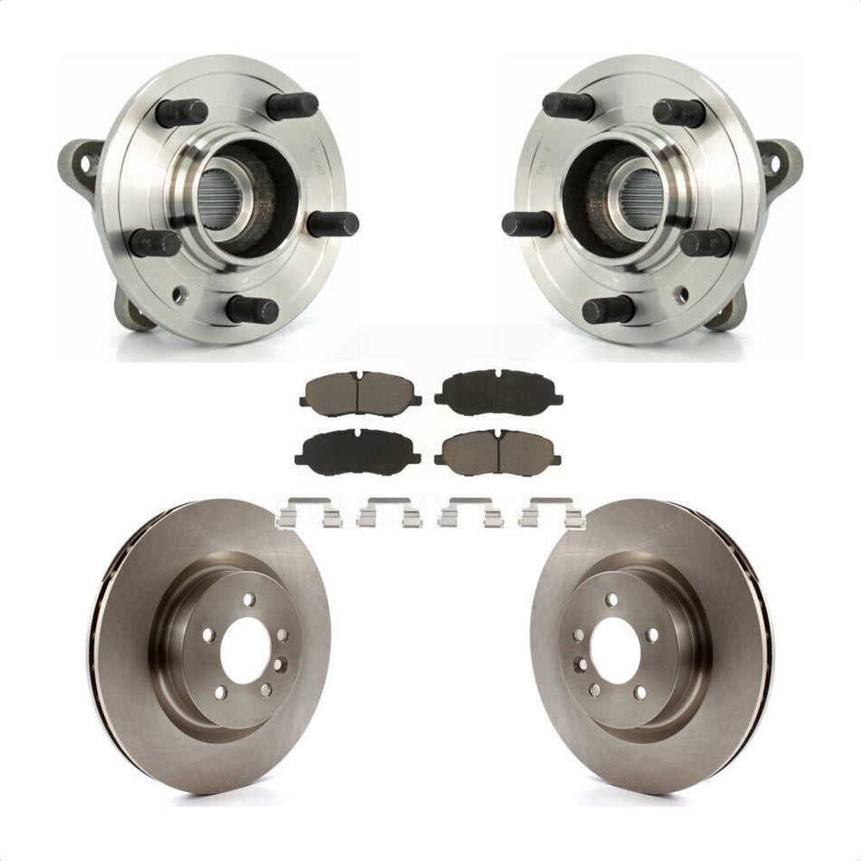 Front Hub Bearing Assembly With Disc Brake Rotors And Ceramic Pads Kit For 2006-2007 Land Rover Range Sport Supercharged KBB-122276