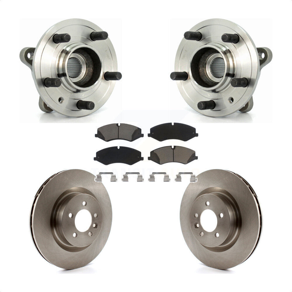 Front Hub Bearing Assembly With Disc Brake Rotors And Ceramic Pads Kit For Land Rover Range Sport LR4 KBB-122277