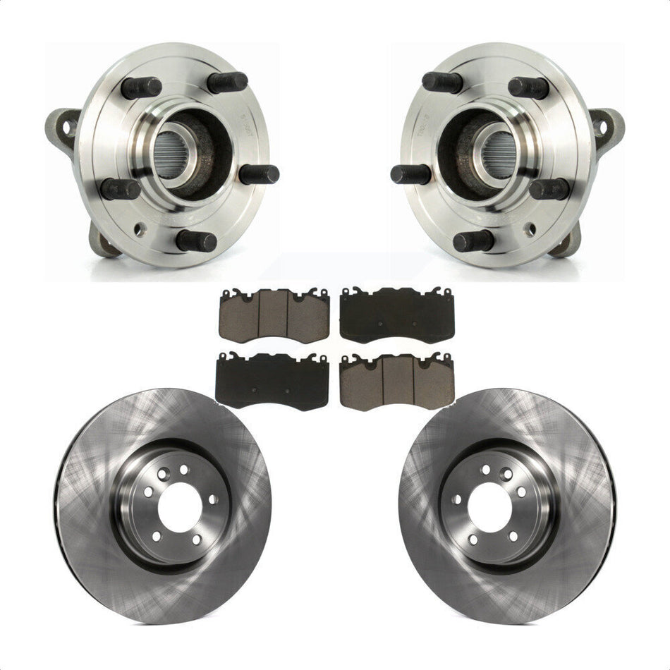 Front Hub Bearing Assembly With Disc Brake Rotors And Ceramic Pads Kit For 2010-2013 Land Rover Range Sport Supercharged KBB-122278