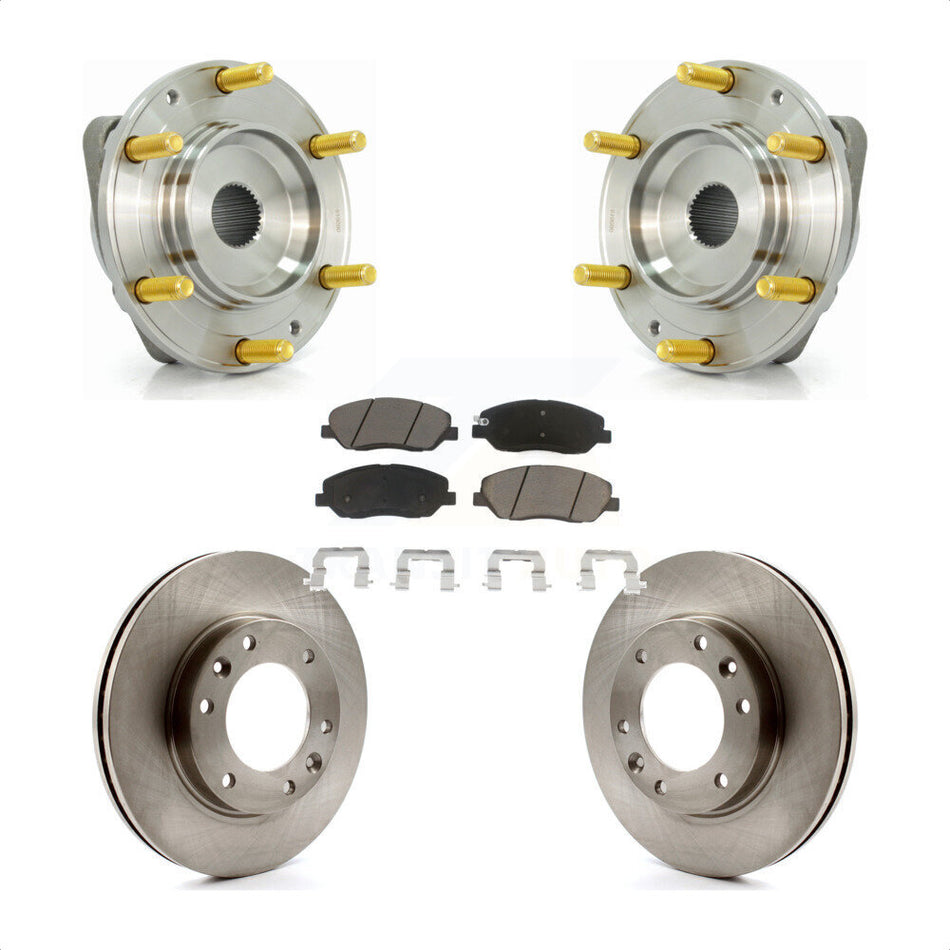 Front Hub Bearing Assembly With Disc Brake Rotors And Ceramic Pads Kit For Kia Sedona Hyundai Entourage KBB-122284