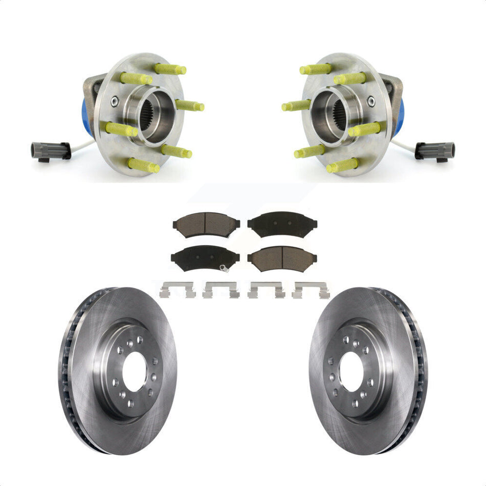 Front Hub Bearing Assembly With Disc Brake Rotors And Ceramic Pads Kit For Chevrolet Uplander Buick Terraza Pontiac Montana Saturn Relay KBB-122286