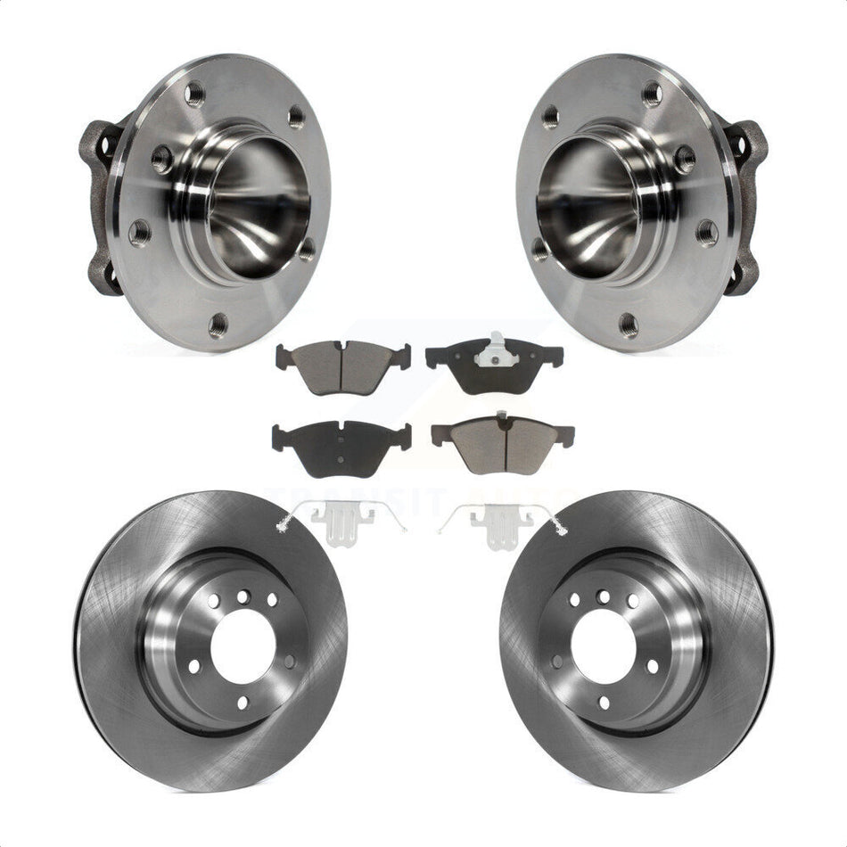 Front Hub Bearing Assembly With Disc Brake Rotors And Ceramic Pads Kit For 2006 BMW 330i KBB-122292