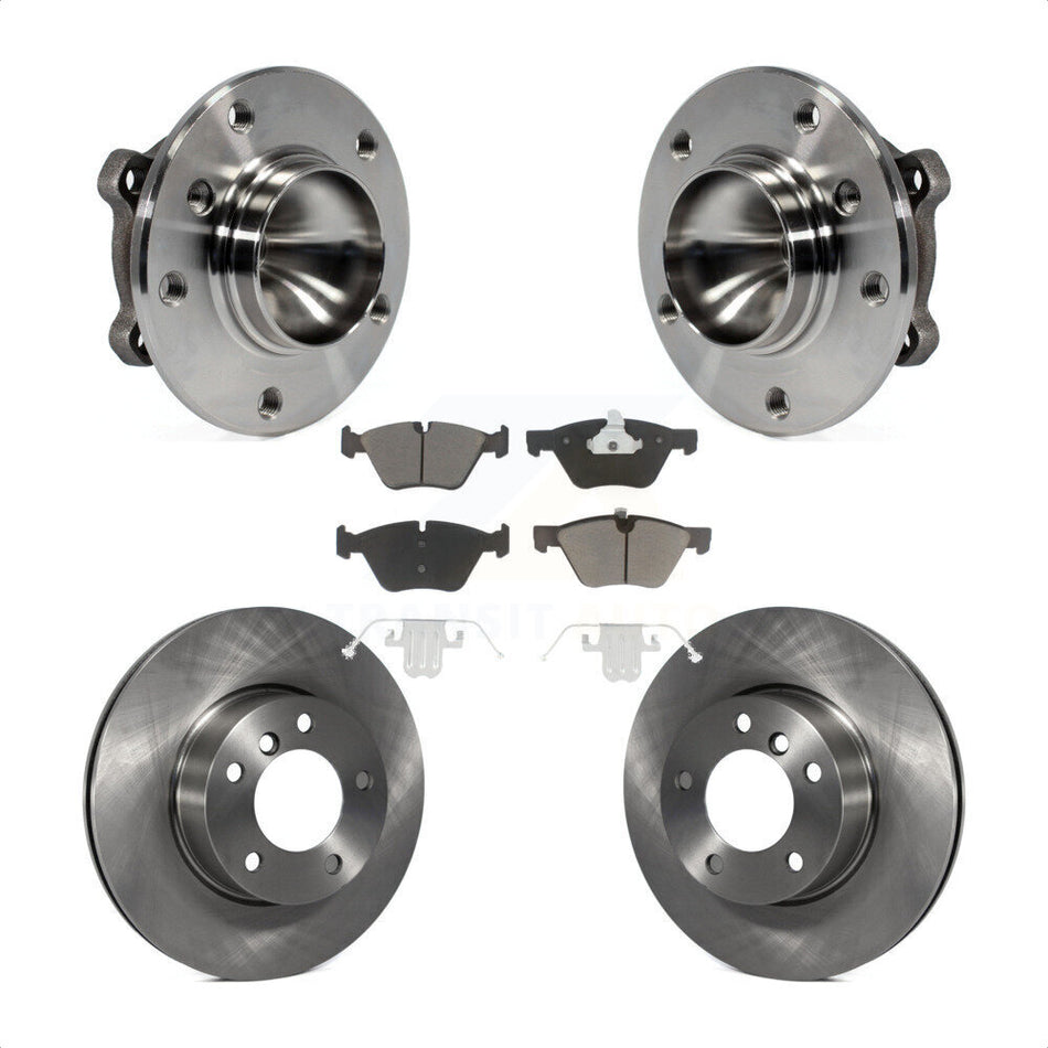Front Hub Bearing Assembly With Disc Brake Rotors And Ceramic Pads Kit For BMW 328i 325i 128i 323i KBB-122300