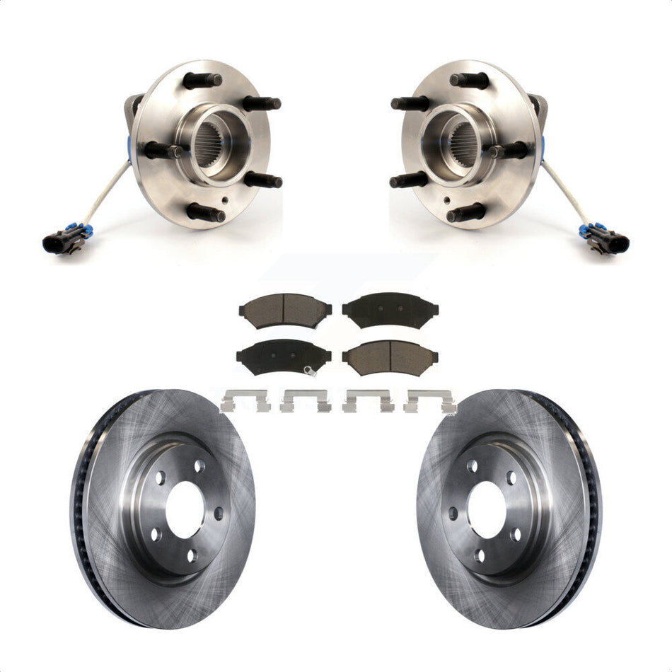 Front Hub Bearing Assembly With Disc Brake Rotors And Ceramic Pads Kit For Pontiac Grand Prix Buick LaCrosse Chevrolet Uplander Montana Terraza Allure KBB-122304