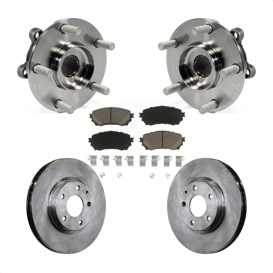 Front Hub Bearing Assembly With Disc Brake Rotors And Ceramic Pads Kit For Mazda 6 KBB-122315