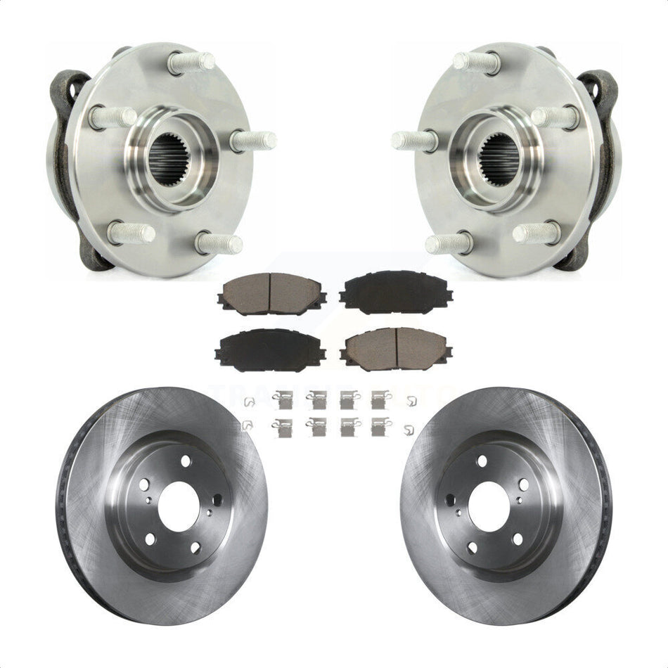 Front Hub Bearing Assembly With Disc Brake Rotors And Ceramic Pads Kit For Toyota RAV4 Scion tC Mirai KBB-122335