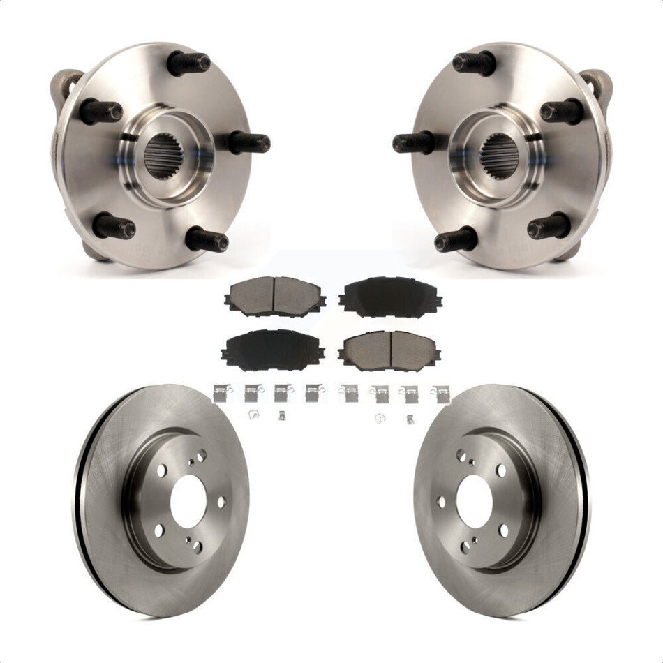 Front Hub Bearing Assembly With Disc Brake Rotors And Ceramic Pads Kit For Toyota RAV4 Scion xB Prius V Lexus HS250h KBB-122338