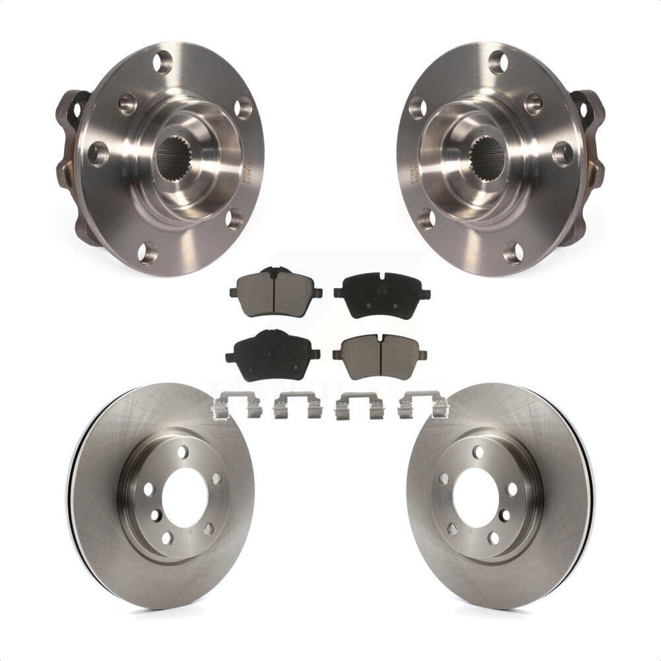 Front Hub Bearing Assembly With Disc Brake Rotors And Ceramic Pads Kit For Mini Cooper Countryman Paceman KBB-122344