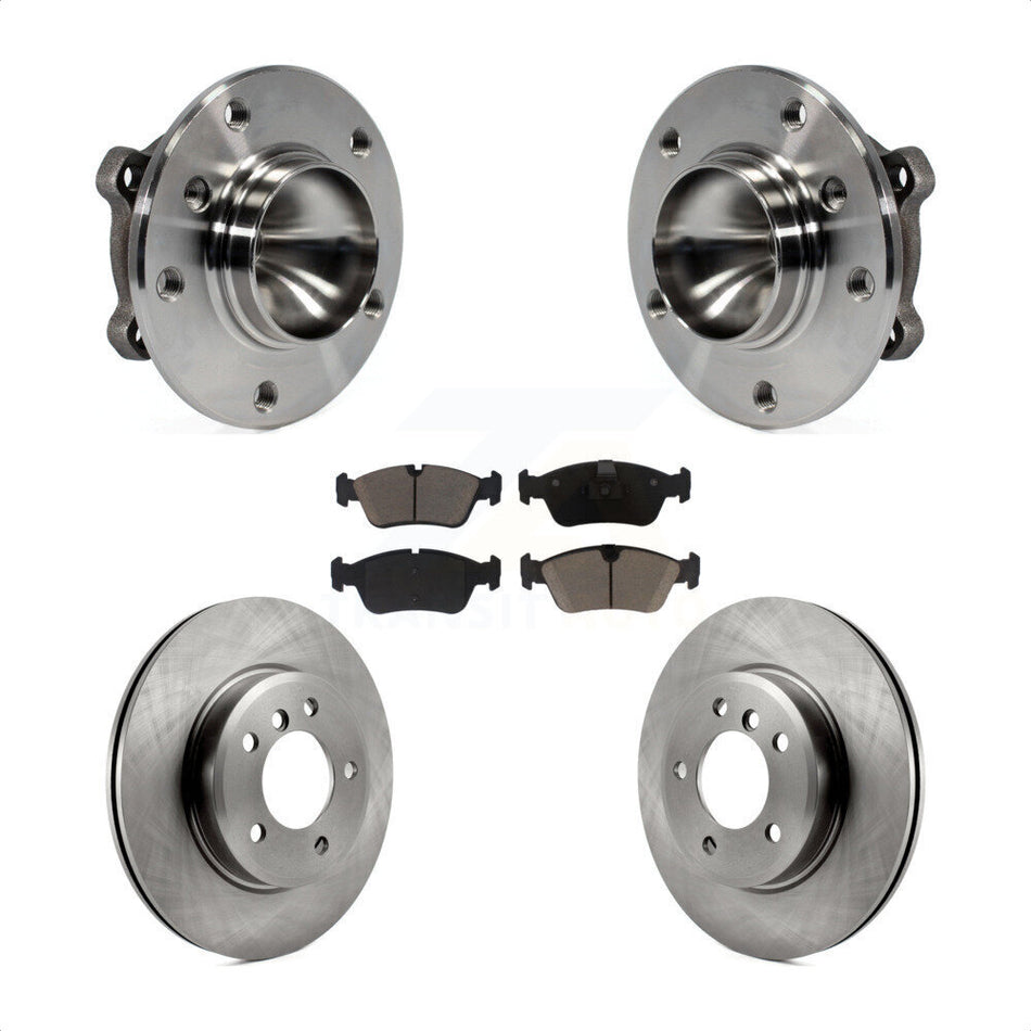 Front Hub Bearing Assembly With Disc Brake Rotors And Ceramic Pads Kit For 2006 BMW 325Ci KBB-122349