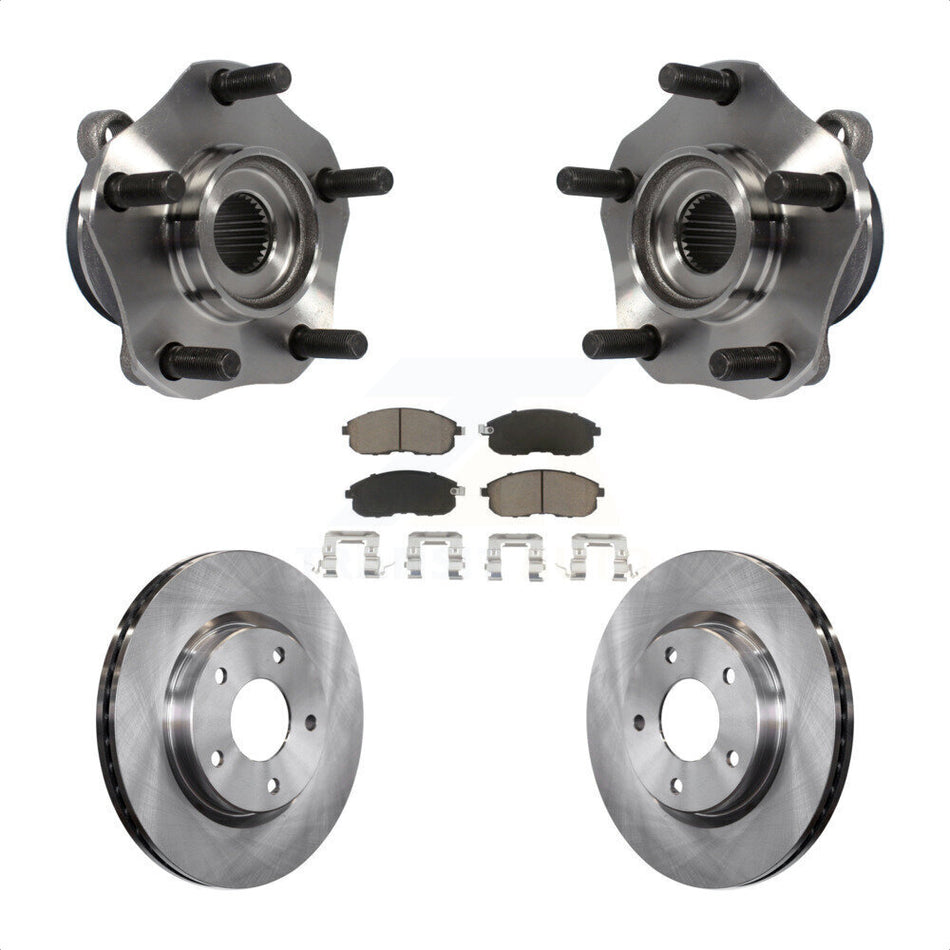 Front Hub Bearing Assembly With Disc Brake Rotors And Ceramic Pads Kit For Nissan Sentra KBB-122352