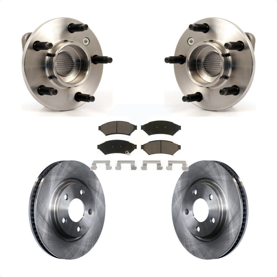 Front Hub Bearing Assembly With Disc Brake Rotors And Ceramic Pads Kit For Pontiac Grand Prix Buick LaCrosse Allure KBB-122354