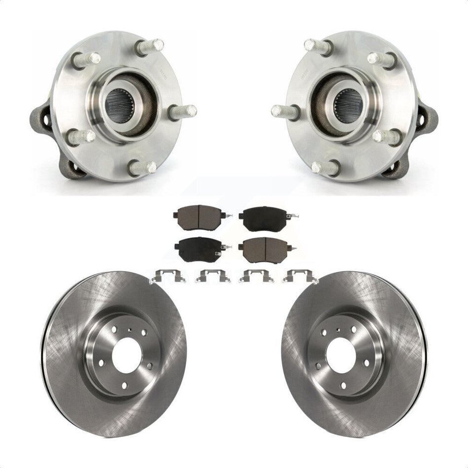 Front Hub Bearing Assembly With Disc Brake Rotors And Ceramic Pads Kit For 2005-2007 Nissan Murano KBB-122375
