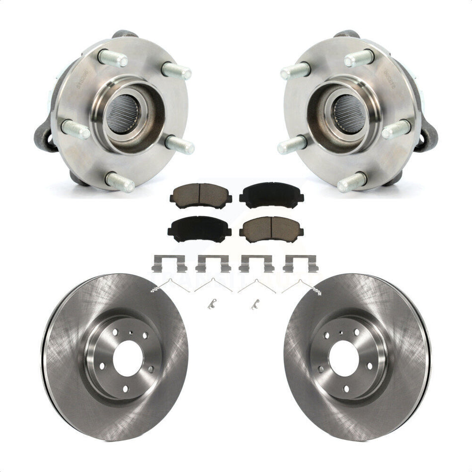Front Hub Bearing Assembly With Disc Brake Rotors And Ceramic Pads Kit For Nissan Maxima KBB-122377