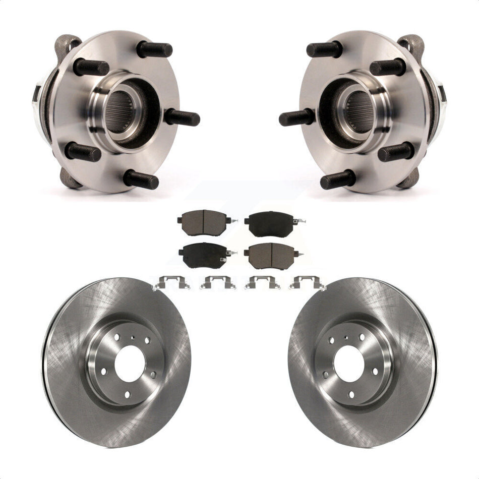 Front Hub Bearing Assembly With Disc Brake Rotors And Ceramic Pads Kit For Nissan Murano KBB-122378