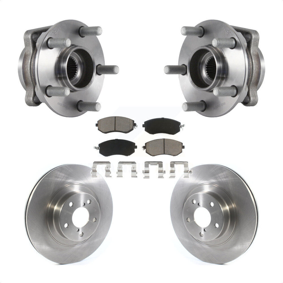 Front Hub Bearing Assembly With Disc Brake Rotors And Ceramic Pads Kit For Subaru Forester Crosstrek XV 292mm Diameter Rotor KBB-122379