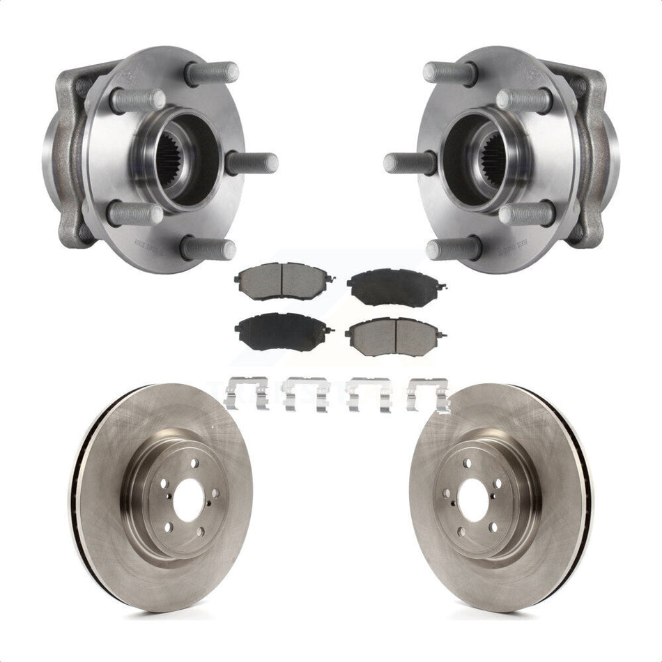 Front Hub Bearing Assembly With Disc Brake Rotors And Ceramic Pads Kit For Subaru Forester 2.0L KBB-122381