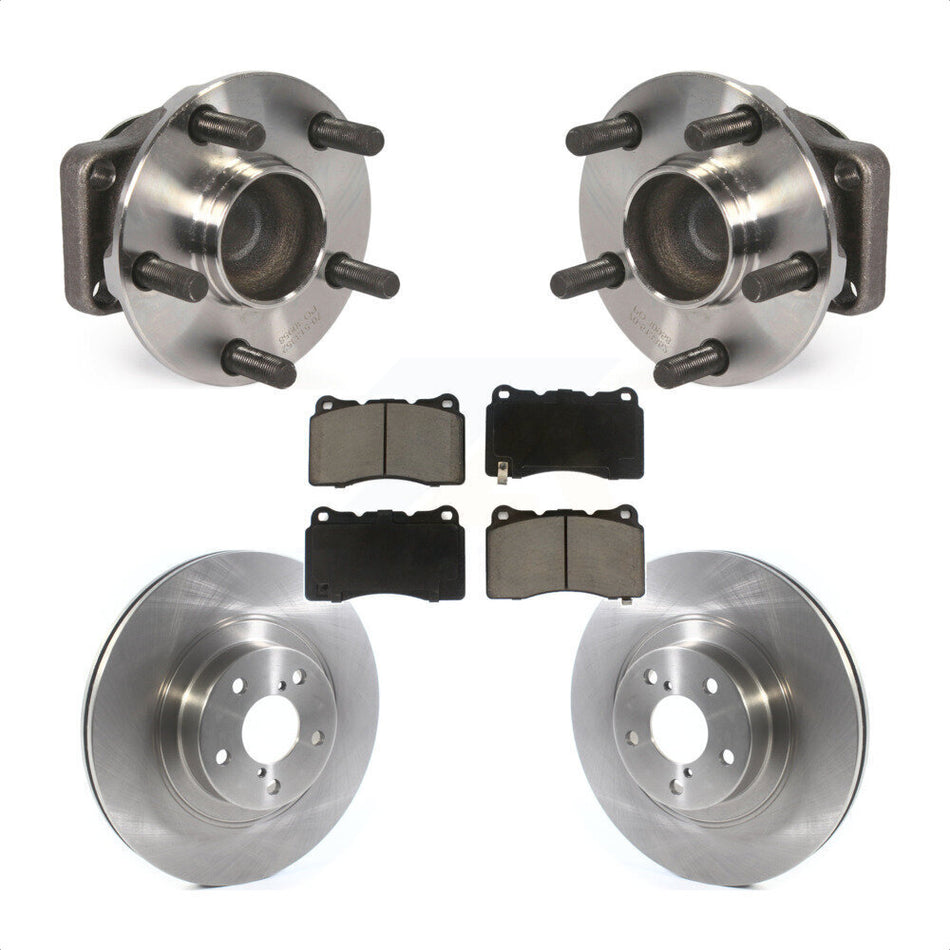 Front Hub Bearing Assembly With Disc Brake Rotors And Ceramic Pads Kit For 2019 Toyota 86 TRD Special Edition Without Brembo Brakes KBB-122383