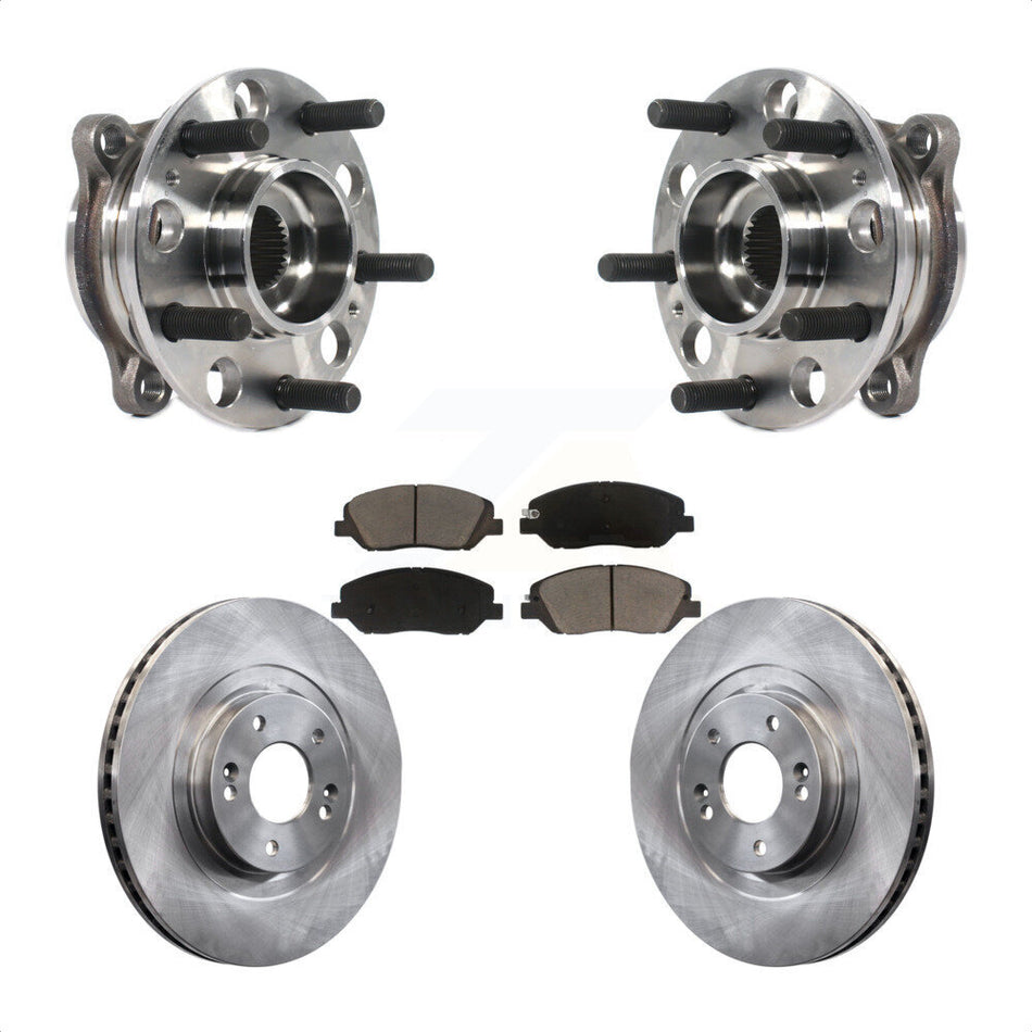 Front Hub Bearing Assembly With Disc Brake Rotors And Ceramic Pads Kit For Hyundai Santa Fe XL KBB-122385