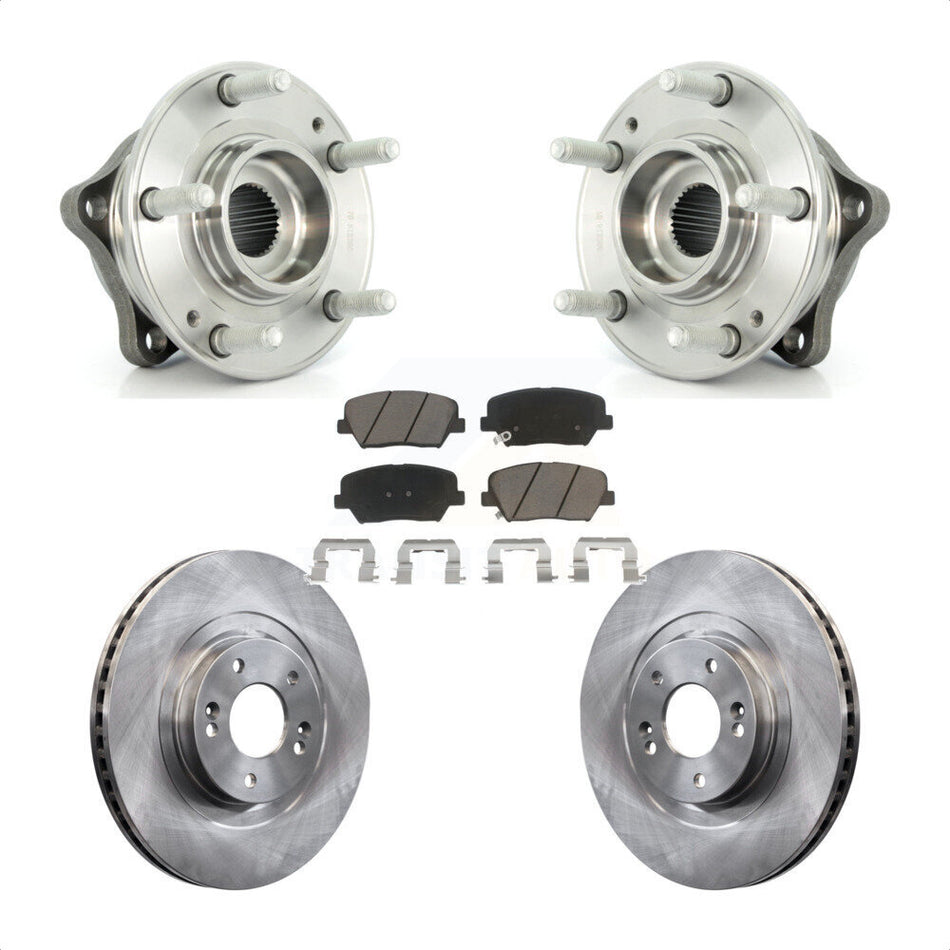 Front Hub Bearing Assembly With Disc Brake Rotors And Ceramic Pads Kit For Kia Sorento Hyundai Santa Fe Sport KBB-122389