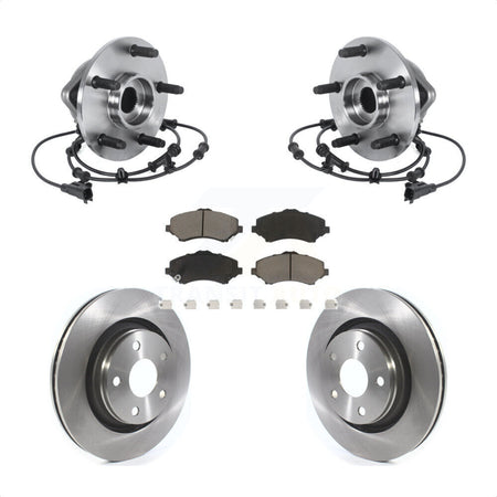 Front Hub Bearing Brake Rotor & Pad Kit For Jeep Wrangler With 332mm Diameter KBB-122392