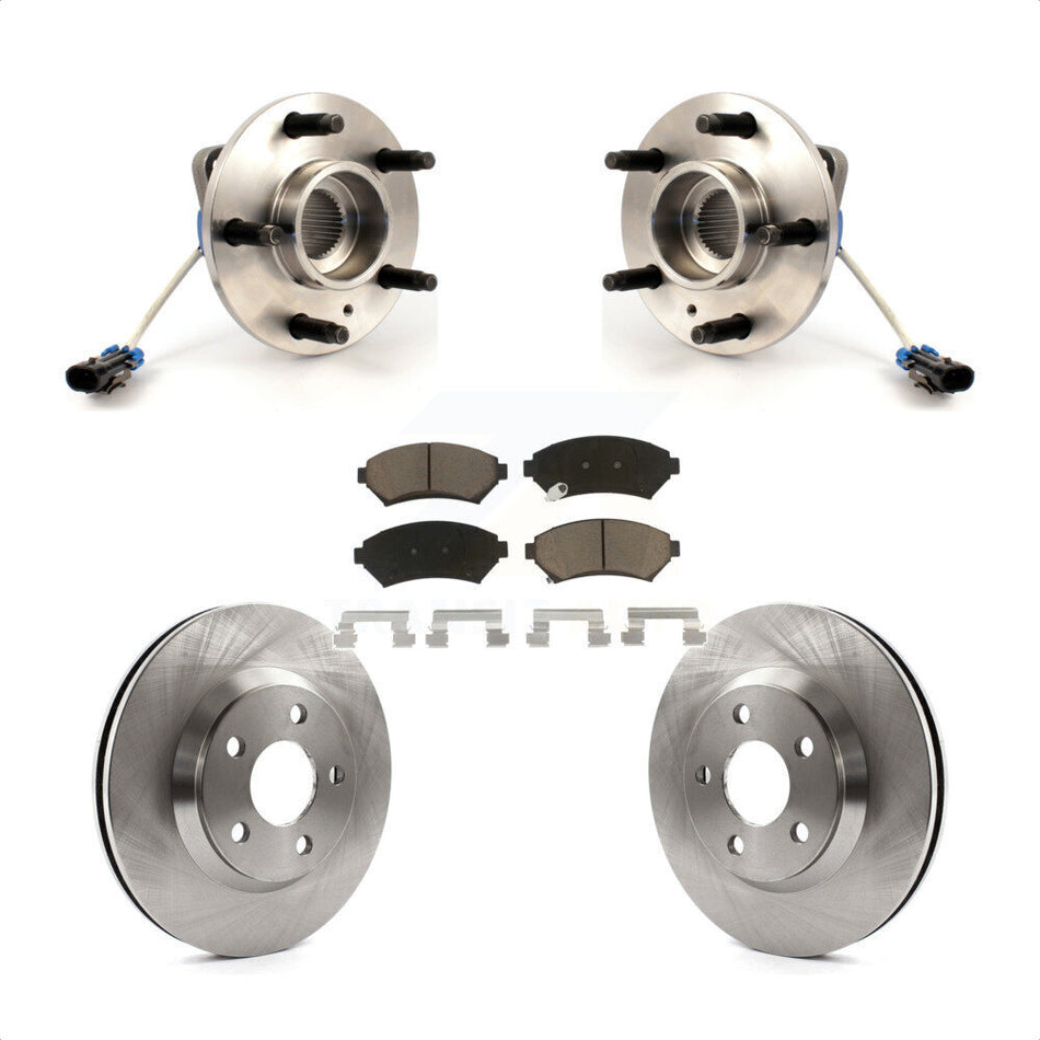 Front Hub Bearing Assembly With Disc Brake Rotors And Ceramic Pads Kit For 2005-2005 Chevrolet Impala Buick LeSabre Monte Carlo Pontiac Bonneville Park Avenue KBB-122395