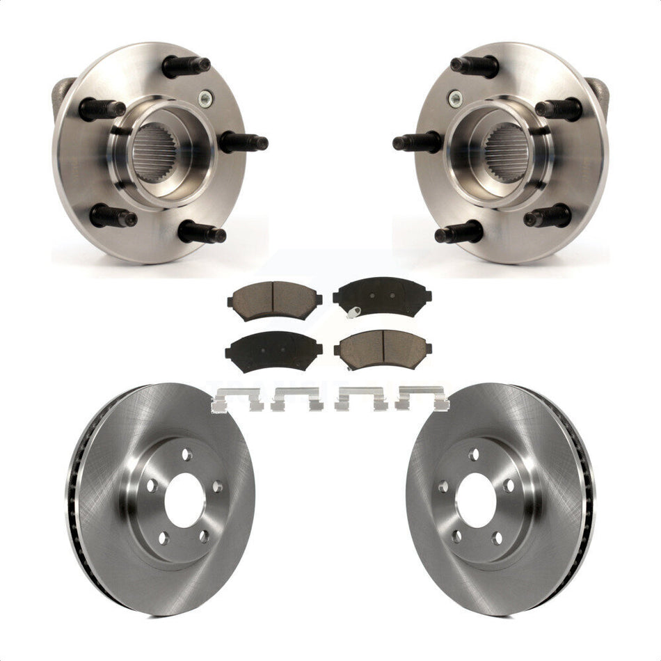 Front Hub Bearing Assembly With Disc Brake Rotors And Ceramic Pads Kit For Chevrolet Impala Monte Carlo Non-ABS KBB-122398