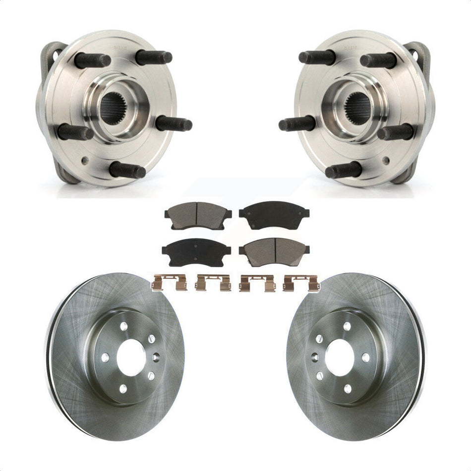Front Hub Bearing Assembly With Disc Brake Rotors And Ceramic Pads Kit For Chevrolet Cruze Limited KBB-122403