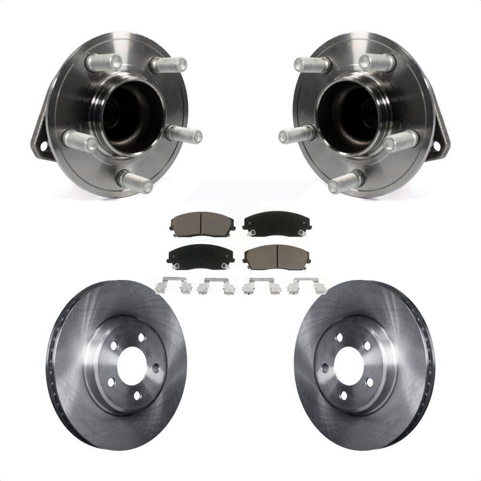 Front Hub Bearing Assembly With Disc Brake Rotors And Ceramic Pads Kit For Dodge Charger Challenger Chrysler 300 KBB-122411