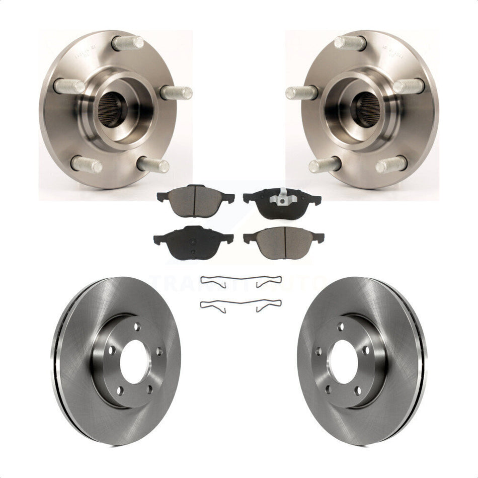 Front Hub Bearing Assembly With Disc Brake Rotors And Ceramic Pads Kit For Mazda 3 2.0L KBB-122436