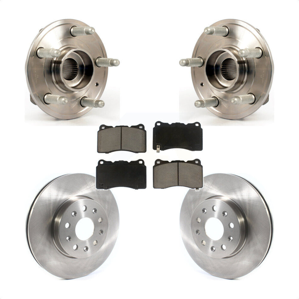 Front Hub Bearing Assembly With Disc Brake Rotors And Ceramic Pads Kit For Chevrolet Camaro Cadillac CTS KBB-122446