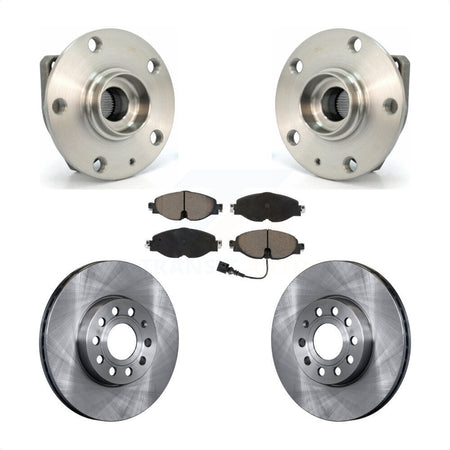Front Hub Bearing Assembly Disc Brake Rotor Pad Kit For Volkswagen Golf SportWagen e-Golf KBB-122460