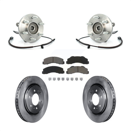 Front Hub Bearing Disc Brake Rotor & Pads Kit For Ford F-150 Expedition Lincoln Navigator KBB-122478