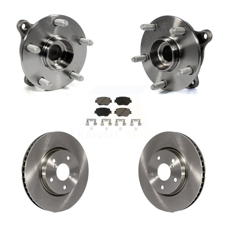 Front Hub Bearing Assembly With Disc Brake Rotors And Ceramic Pads Kit For Lexus IS250 KBB-122526