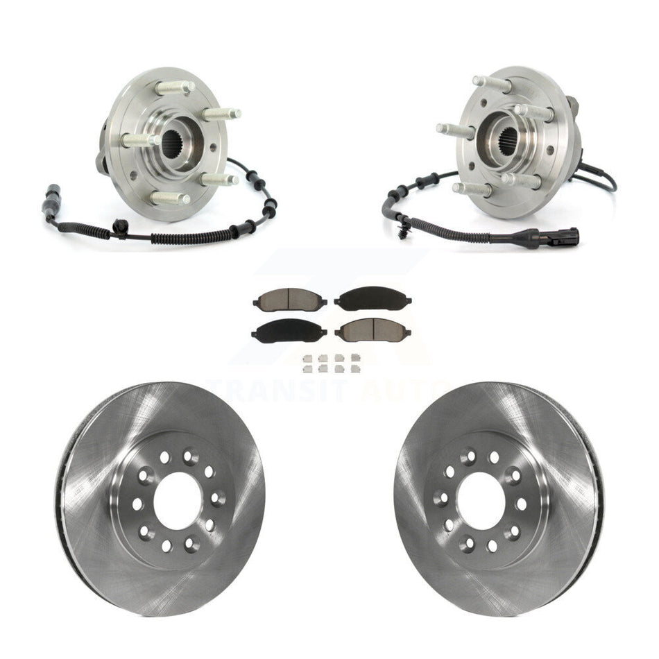 Front Hub Bearing Assembly With Disc Brake Rotors And Ceramic Pads Kit For 2004-2007 Ford Freestar Mercury Monterey KBB-122527
