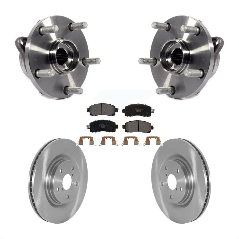 Front Hub Bearing Assembly With Disc Brake Rotors And Ceramic Pads Kit For 2019-2020 Subaru Forester 316mm Diameter Rotor KBB-122551