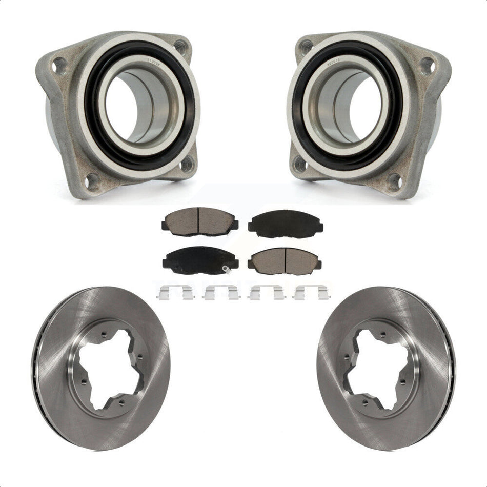 Front Wheel Bearing Assembly With Disc Brake Rotors And Ceramic Pads Kit For Honda Accord Acura CL Module KBB-122581