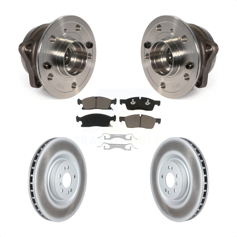 Front Hub Bearing Assembly With Coated Disc Brake Rotors And Ceramic Pads Kit For Mercedes-Benz ML350 GLS450 GL450 GL350 ML400 ML250 KBB-122721