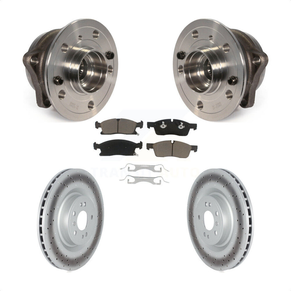 Front Hub Bearing Assembly With Coated Disc Brake Rotors And Ceramic Pads Kit For Mercedes-Benz ML350 GLE350 ML400 GLE400 ML250 GLE300d KBB-122722