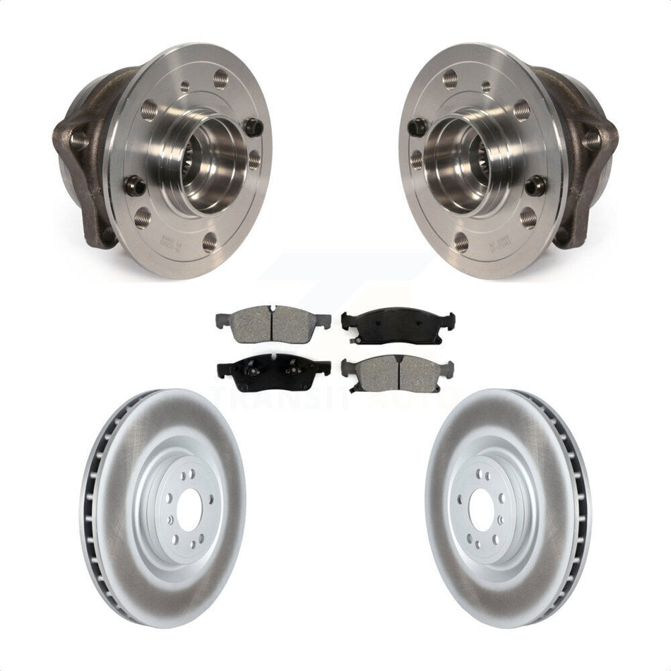 Front Hub Bearing Assembly With Coated Disc Brake Rotors And Semi-Metallic Pads Kit For Mercedes-Benz ML350 GLS450 GL450 GL350 ML400 ML250 KBB-122797