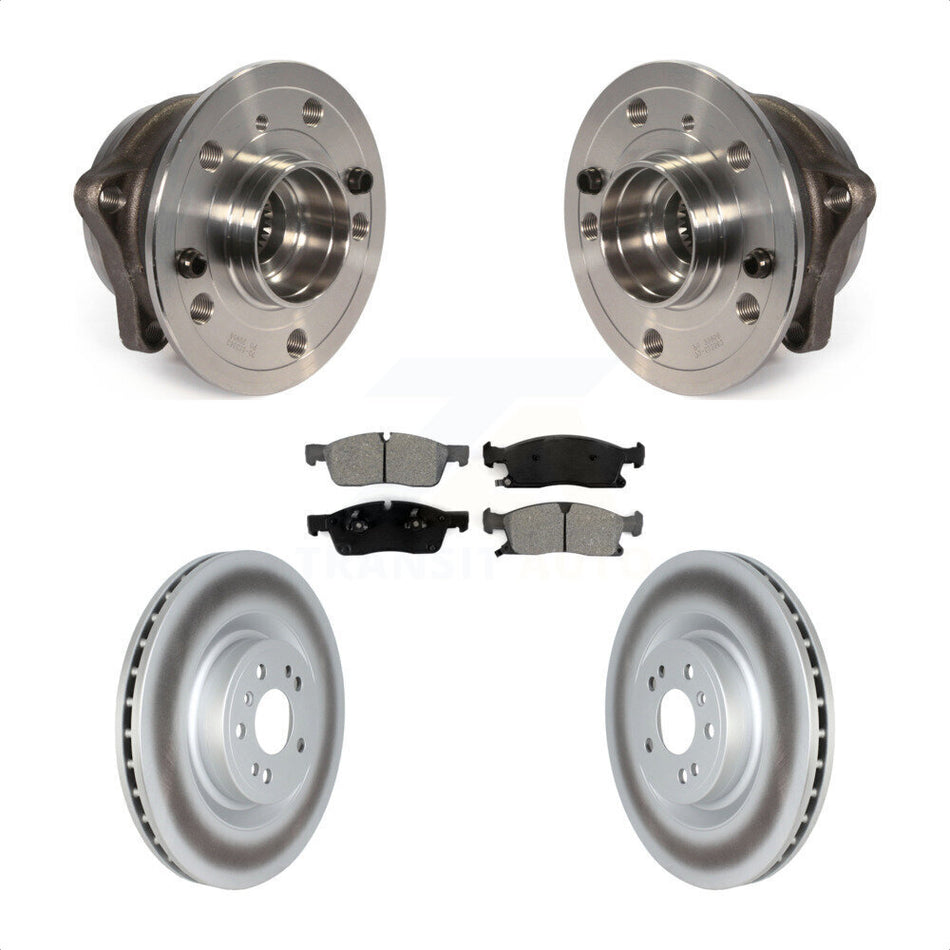 Front Hub Bearing Assembly With Coated Disc Brake Rotors And Semi-Metallic Pads Kit For Mercedes-Benz ML350 GLE350 ML400 GLE400 ML250 GLE300d KBB-122799