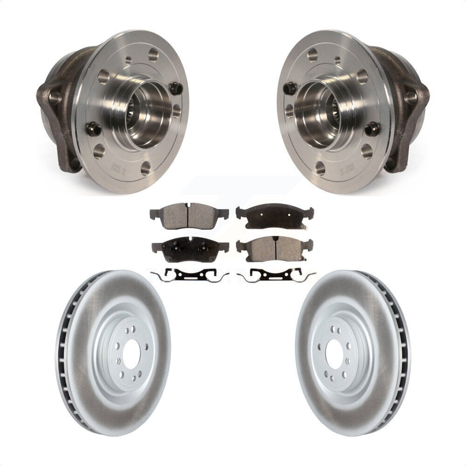 Front Hub Bearing Assembly With Coated Disc Brake Rotors And Ceramic Pads Kit For Mercedes-Benz ML350 GLS450 GL450 GL350 ML400 ML250 KBB-122823