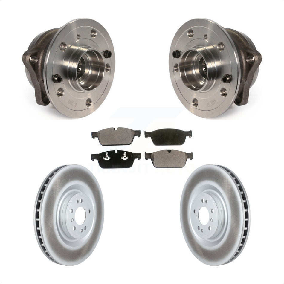 Front Hub Bearing Assembly With Coated Disc Brake Rotors And Ceramic Pads Kit For Mercedes-Benz ML550 GLE550e KBB-122826