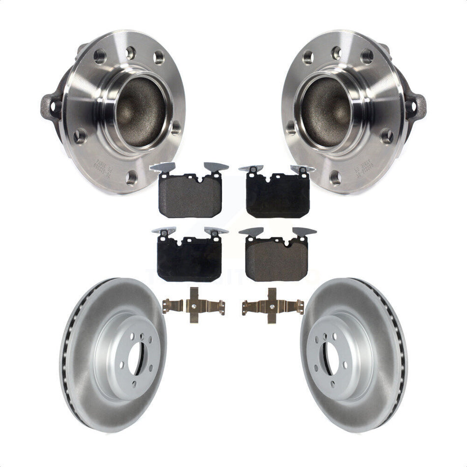 Front Hub Bearing Assembly With Coated Disc Brake Rotors And Ceramic Pads Kit For BMW 435i 335i Gran Coupe 340i ActiveHybrid 3 KBB-122835