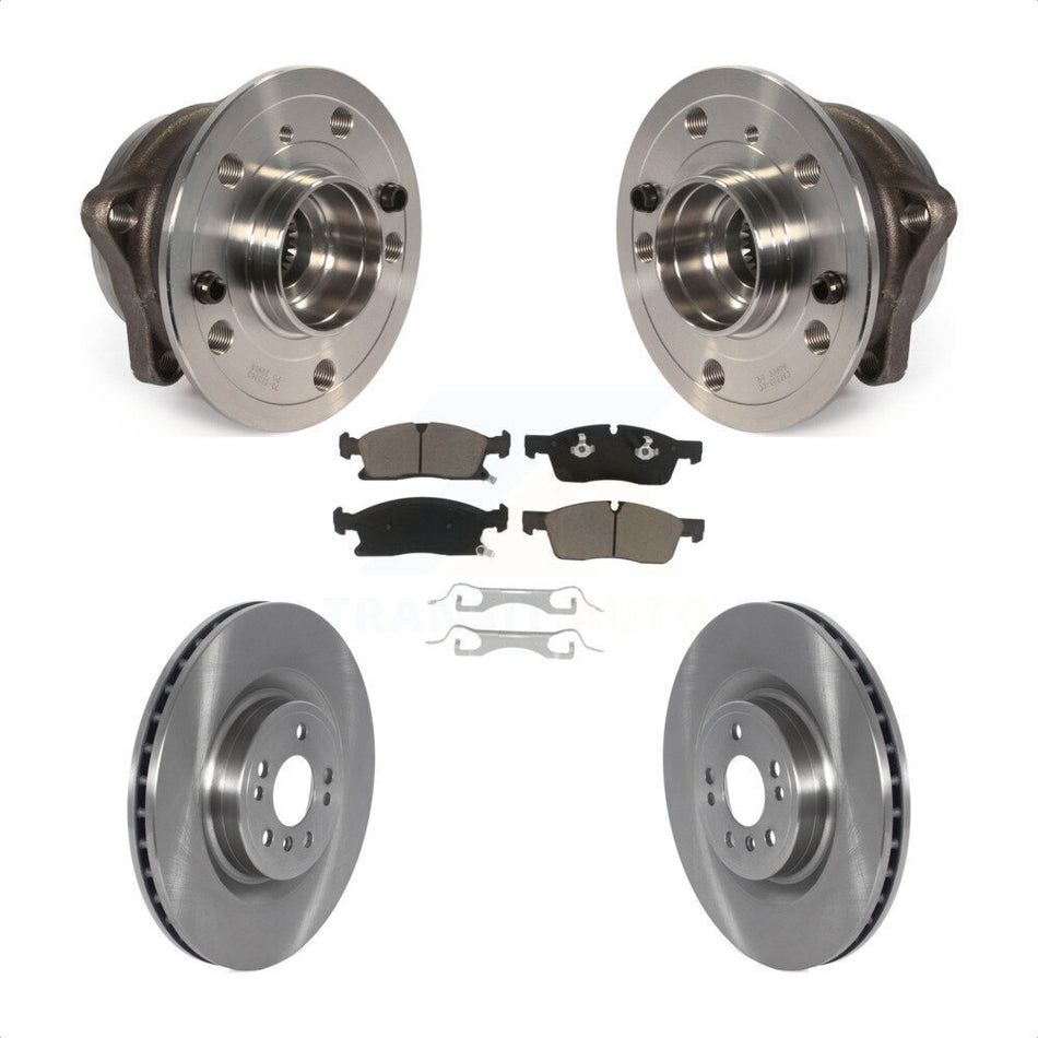 Front Hub Bearing Assembly With Disc Brake Rotors And Ceramic Pads Kit For Mercedes-Benz ML350 GLE350 ML400 GLE400 ML250 GLE300d KBB-122853