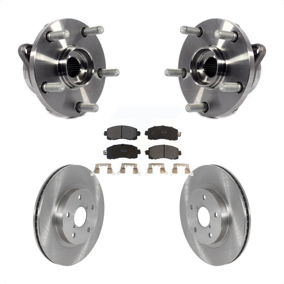 Front Hub Bearing Assembly With Disc Brake Rotors And Semi-Metallic Pads Kit For Subaru Forester KBB-122864