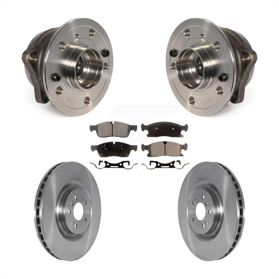 Front Hub Bearing Assembly With Disc Brake Rotors And Semi-Metallic Pads Kit For Mercedes-Benz ML350 GLS450 GL450 GL350 ML400 ML250 KBB-122869