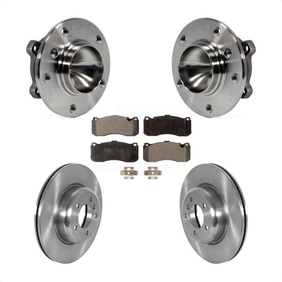 Front Hub Bearing Assembly With Disc Brake Rotors And Semi-Metallic Pads Kit For BMW 135i 135is KBB-122873